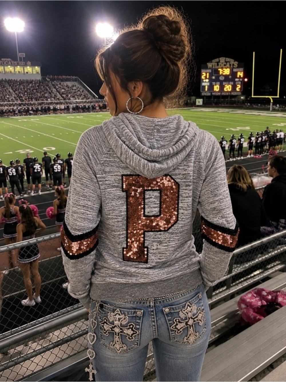 PINK Victoria’s Secret Rare Rose Gold Sequin Bling Full Zip Hoodie Y2K McBling